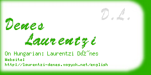 denes laurentzi business card